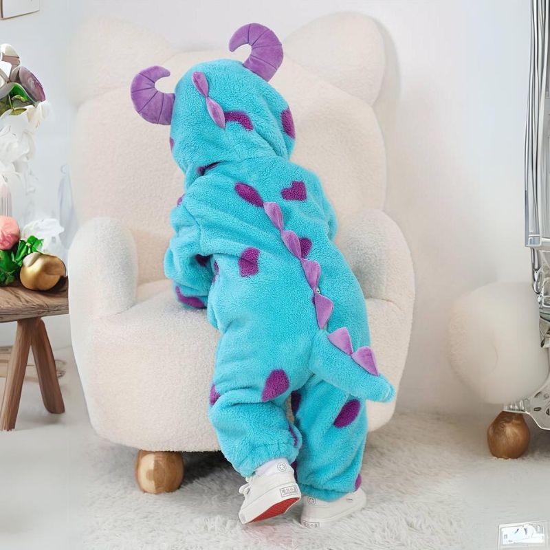 CuddleSprout Animal Baby Overall With Fluffy Comfort And Zipper Access
