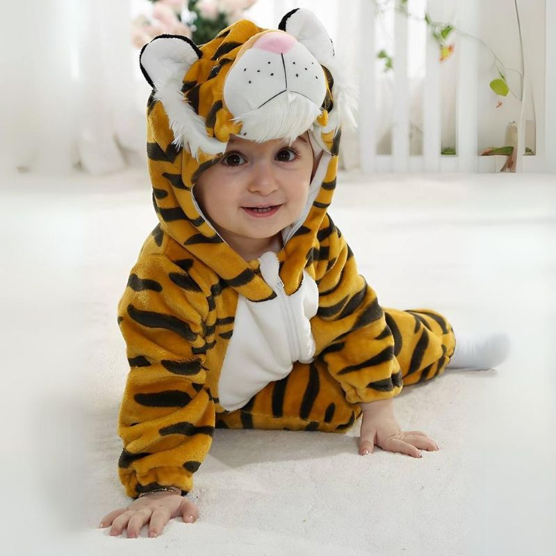 CuddleSprout Animal Baby Overall With Fluffy Comfort And Zipper Access