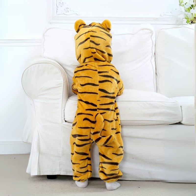 CuddleSprout Animal Baby Overall With Fluffy Comfort And Zipper Access