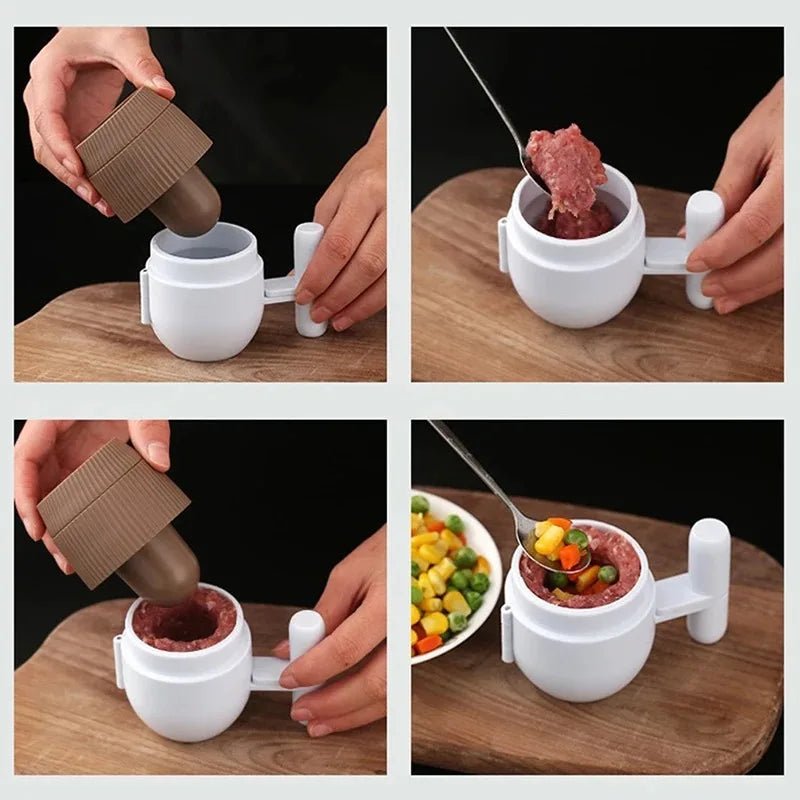 ChefShape Non-Stick Mold Set for Stuffed Meatballs With Kitchen Precision