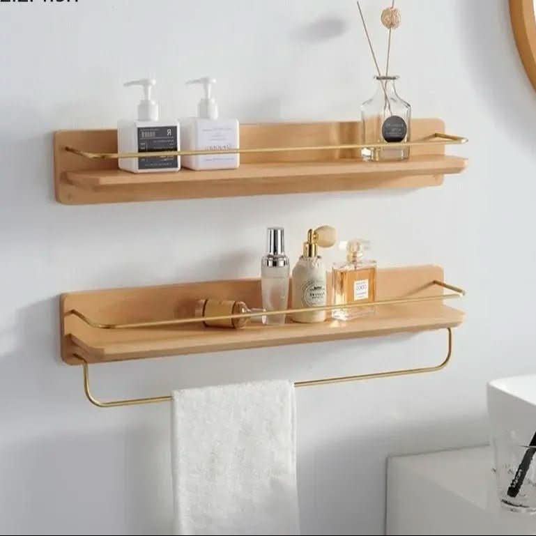 Verdanta Bamboo Wall Coat Rack With Shelf And Sturdy Hooks