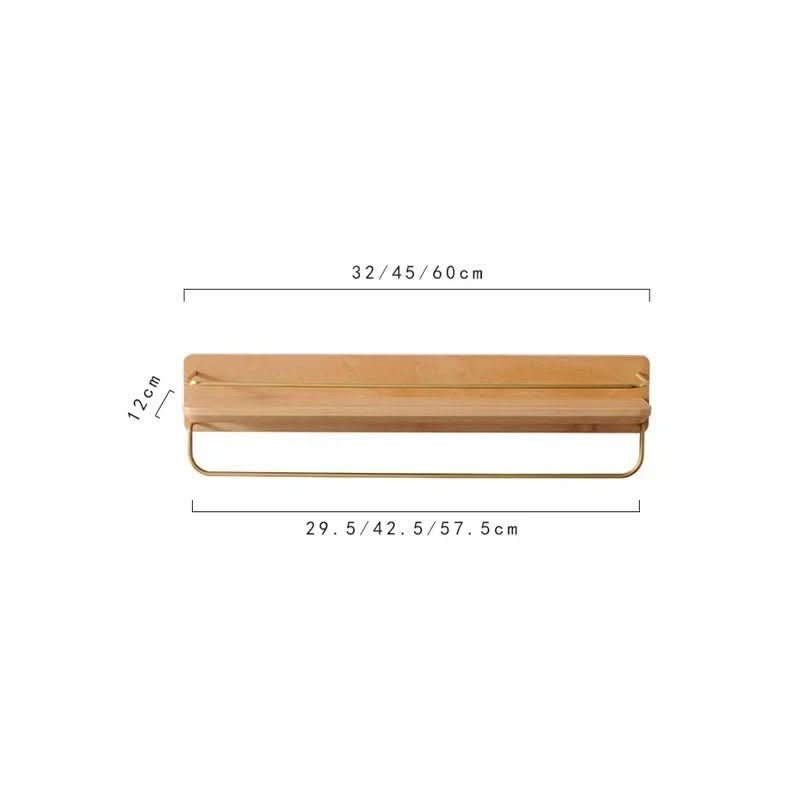 Verdanta Bamboo Wall Coat Rack With Shelf And Sturdy Hooks