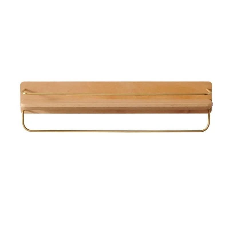 Verdanta Bamboo Wall Coat Rack With Shelf And Sturdy Hooks