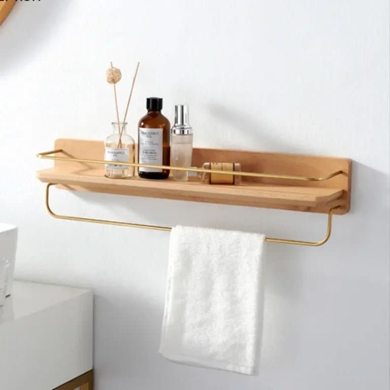 Verdanta Bamboo Wall Coat Rack With Shelf And Sturdy Hooks
