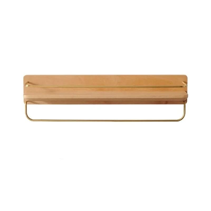 Verdanta Bamboo Wall Coat Rack With Shelf And Sturdy Hooks