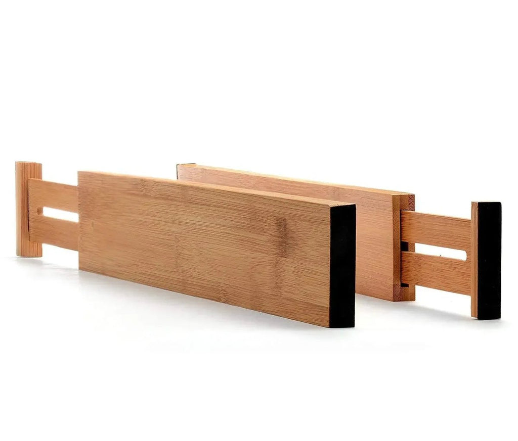 NovaFlex Bamboo Extendable Drawer Organizer For Flexible Tidiness