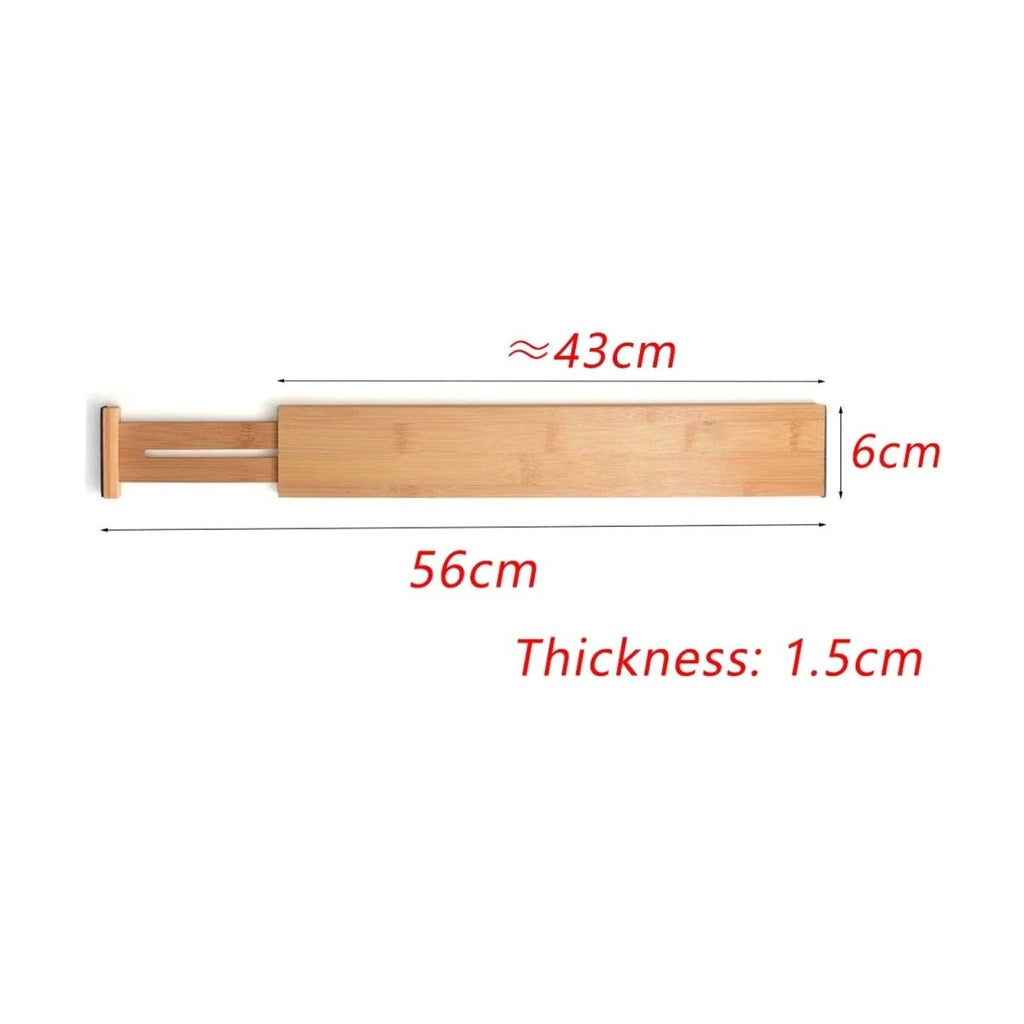 NovaFlex Bamboo Extendable Drawer Organizer For Flexible Tidiness