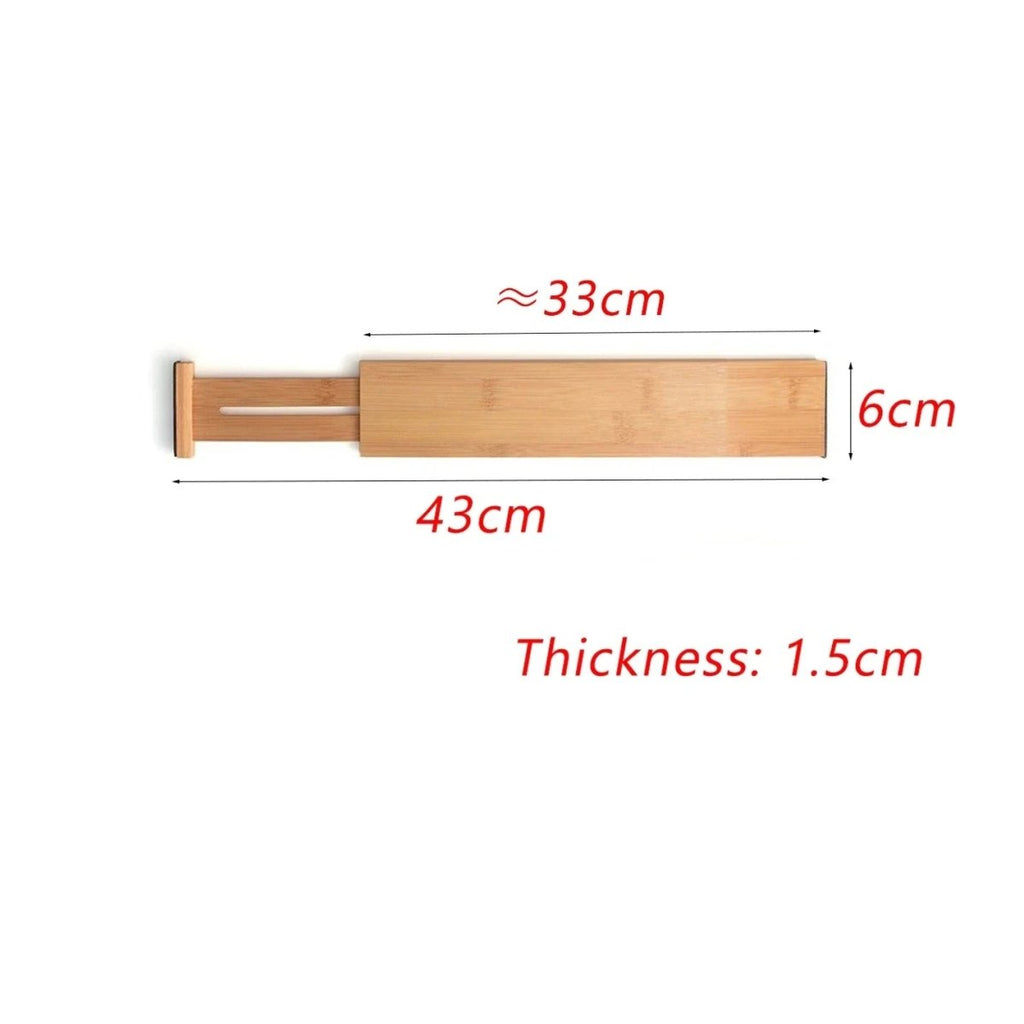 NovaFlex Bamboo Extendable Drawer Organizer For Flexible Tidiness
