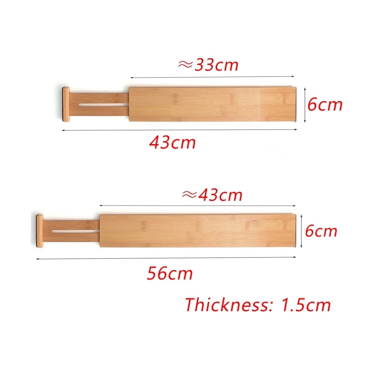 NovaFlex Bamboo Extendable Drawer Organizer For Flexible Tidiness