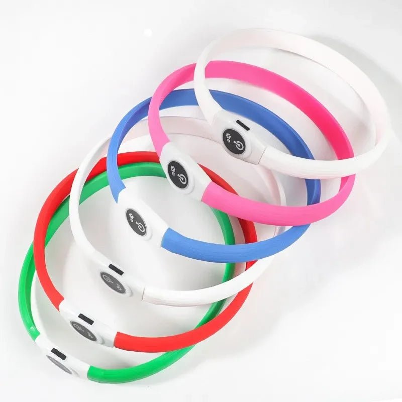 Collare per Cani con Luce LED LumaPaw per Passeggiate Notturne Sicure all'Aperto