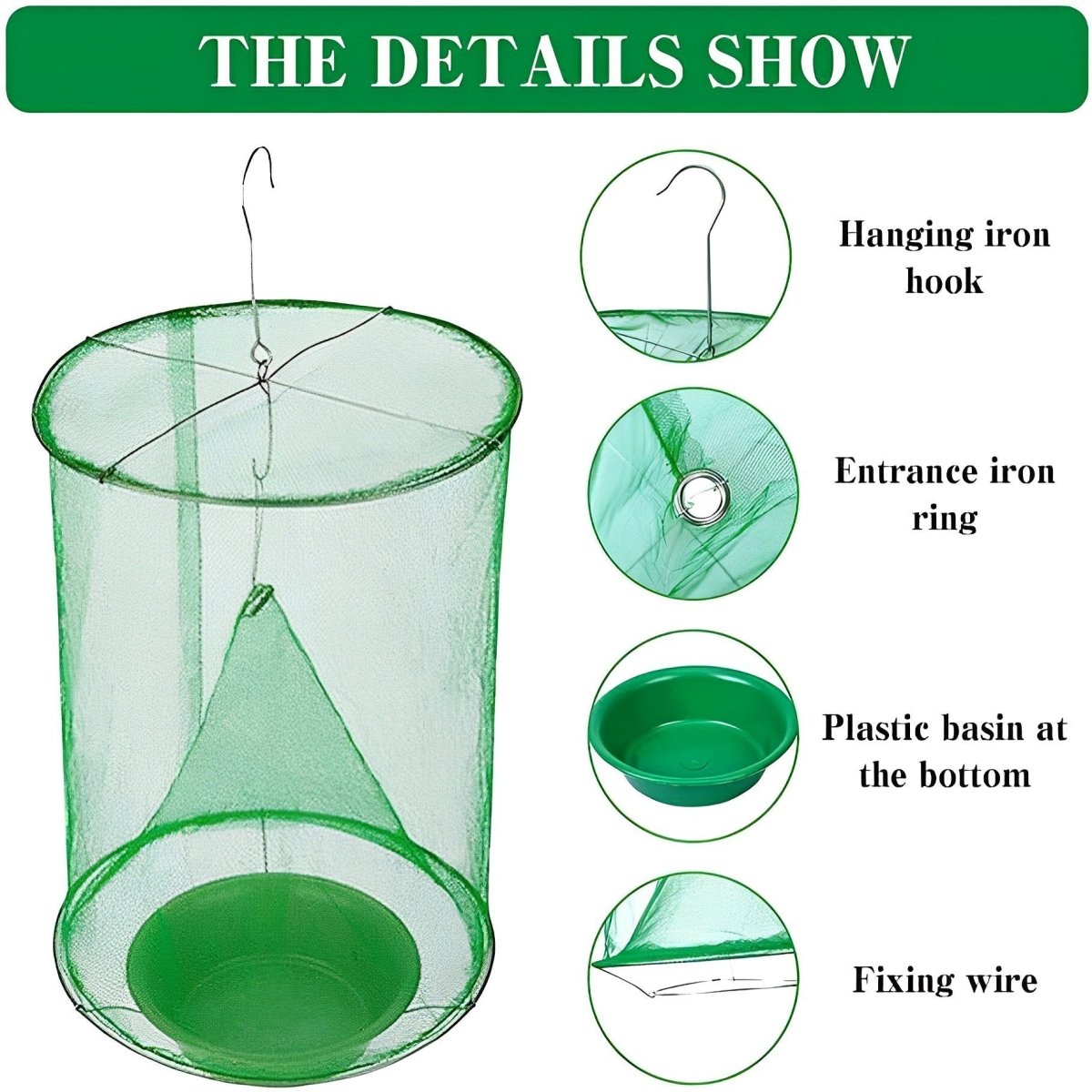EcoGuard Environmentally Friendly Fly Trap For Safe, Non-Toxic Outdoor Pest Control