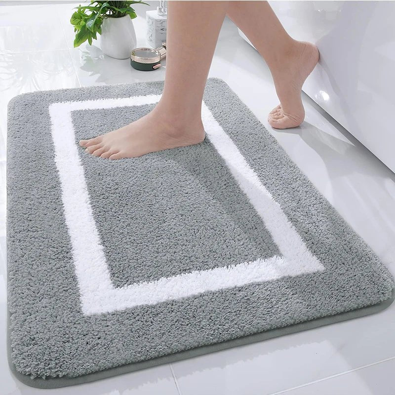 CozyNest Blød Skridsikker Mikrofiber Badeværelsesmåtte til Badeværelse og Stue
