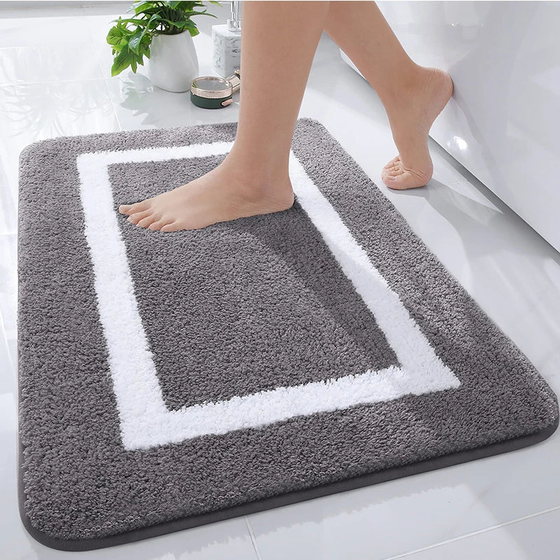 CozyNest Blød Skridsikker Mikrofiber Badeværelsesmåtte til Badeværelse og Stue