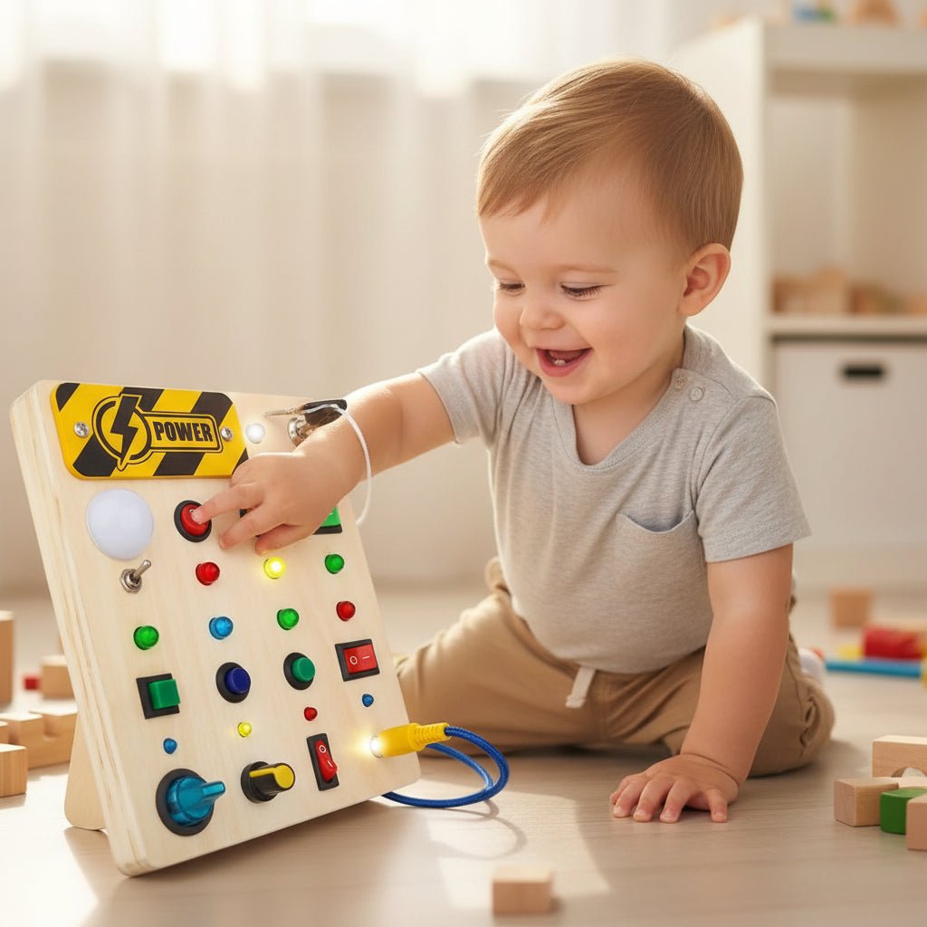 LumenPlay Wooden Board for Tactile Development and Coordination