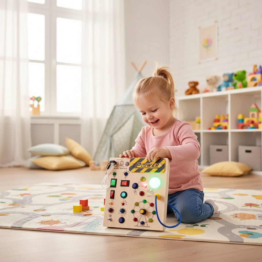 LumenPlay Wooden Board for Tactile Development and Coordination