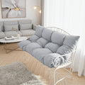 VerdantNest Quilted Outdoor Bench Cushion for Weatherproof Seating Comfort