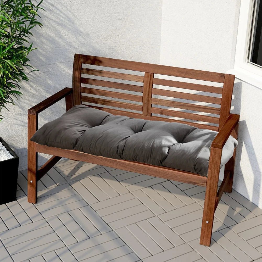 VerdantNest Quilted Outdoor Bench Cushion for Weatherproof Seating Comfort