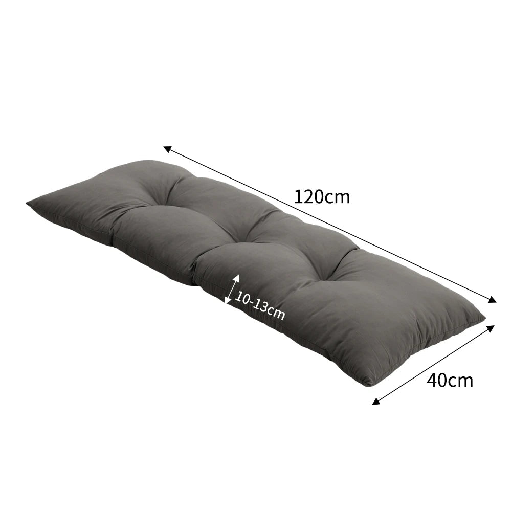 VerdantNest Quilted Outdoor Bench Cushion for Weatherproof Seating Comfort