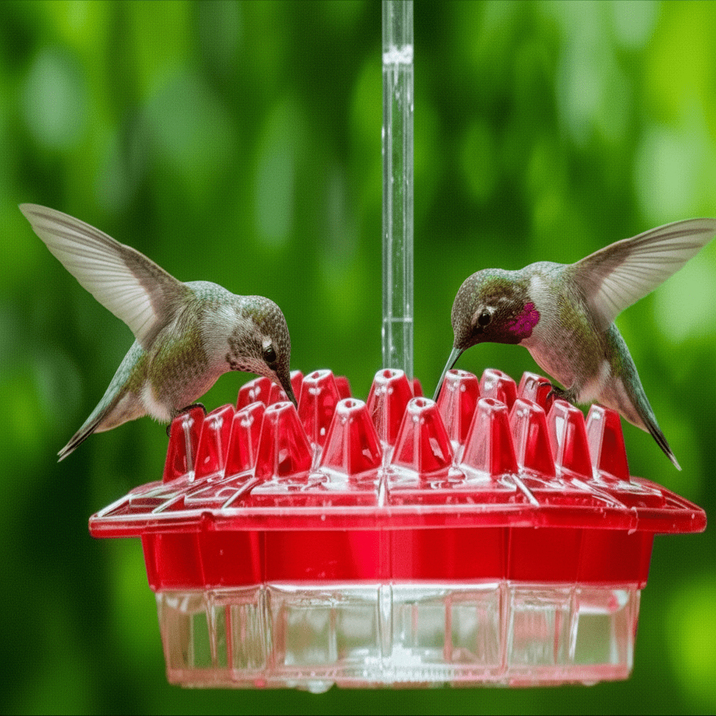 AuroraNest Mangiatoia Colorata Appesa per Colibrì e Abbeveratoio Impermeabile per Uccelli
