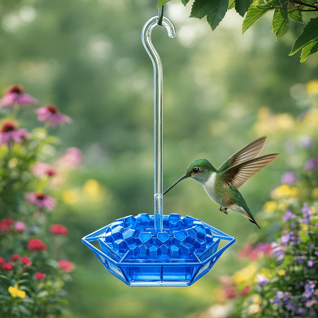 AuroraNest Mangiatoia Colorata Appesa per Colibrì e Abbeveratoio Impermeabile per Uccelli