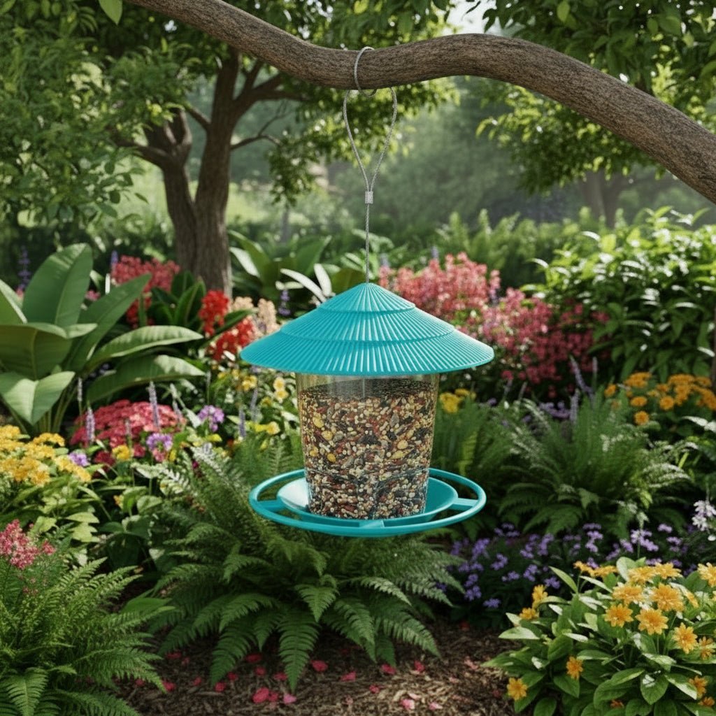 QuattroHex Hexagonal Outdoor Bird Feeder With Easy Refilling And Weather Protection