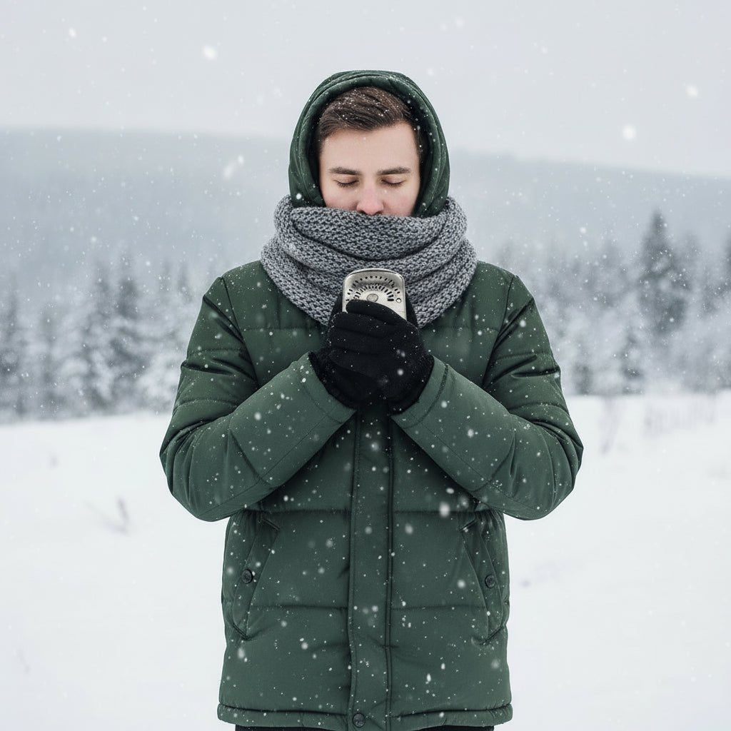 AeroFrost Portable Metal Hand Warmer for Cold Hikes