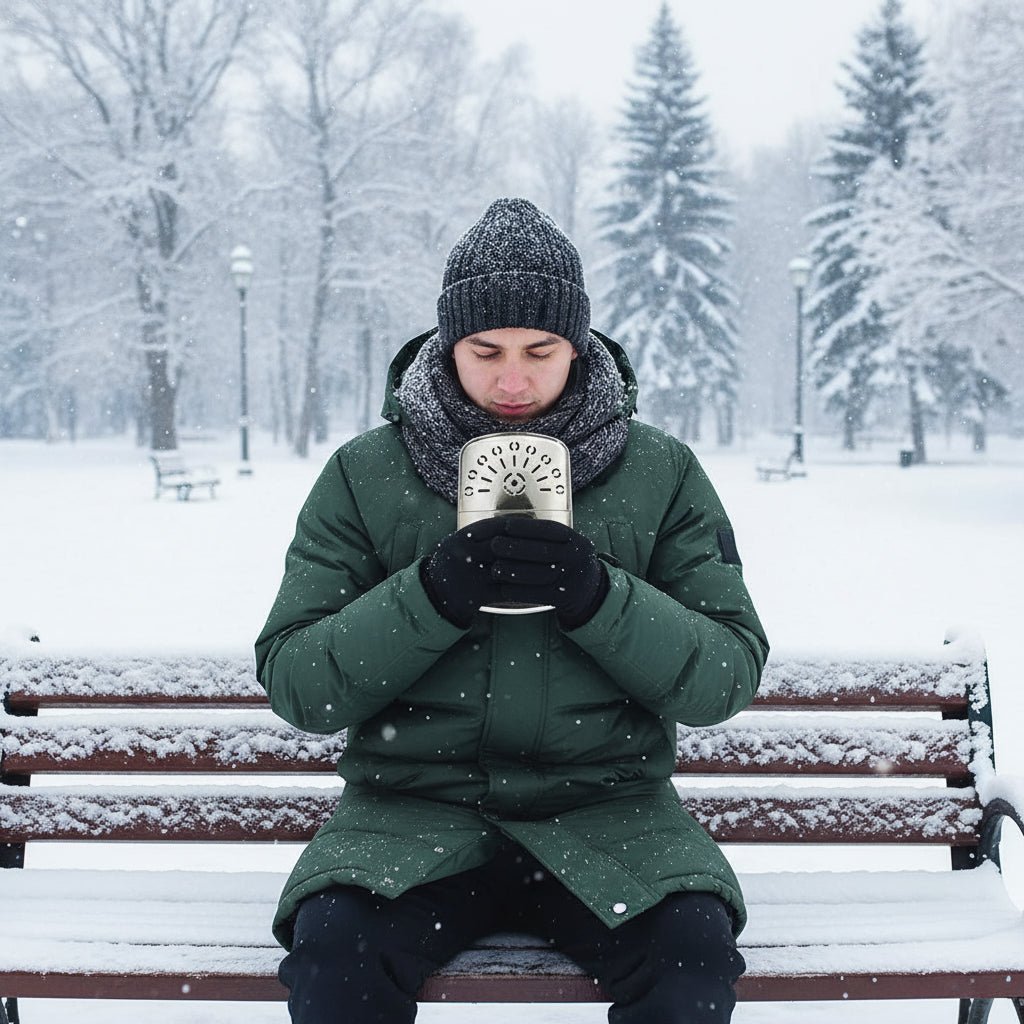 AeroFrost Portable Metal Hand Warmer for Cold Hikes