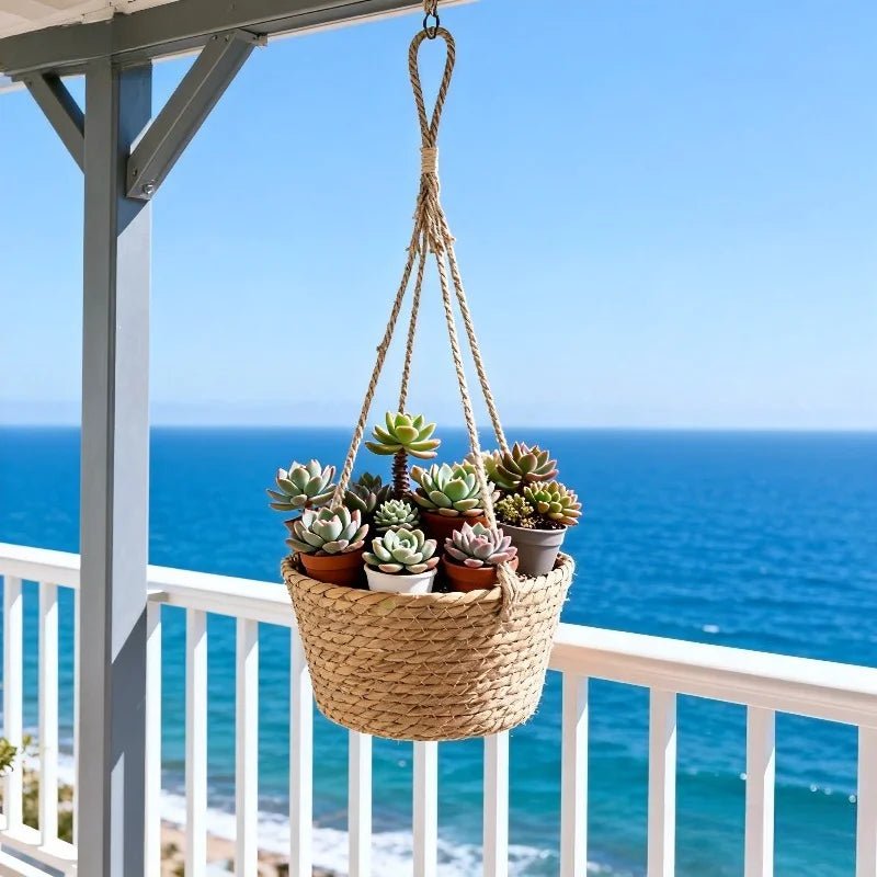 Verdant Knot Rustic Hand-Knotted Macrame Plant Hanger For Orchids And Houseplants