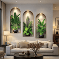 VerdantAura Lifelike 3D Plant Wall Stickers For Natural Room Design