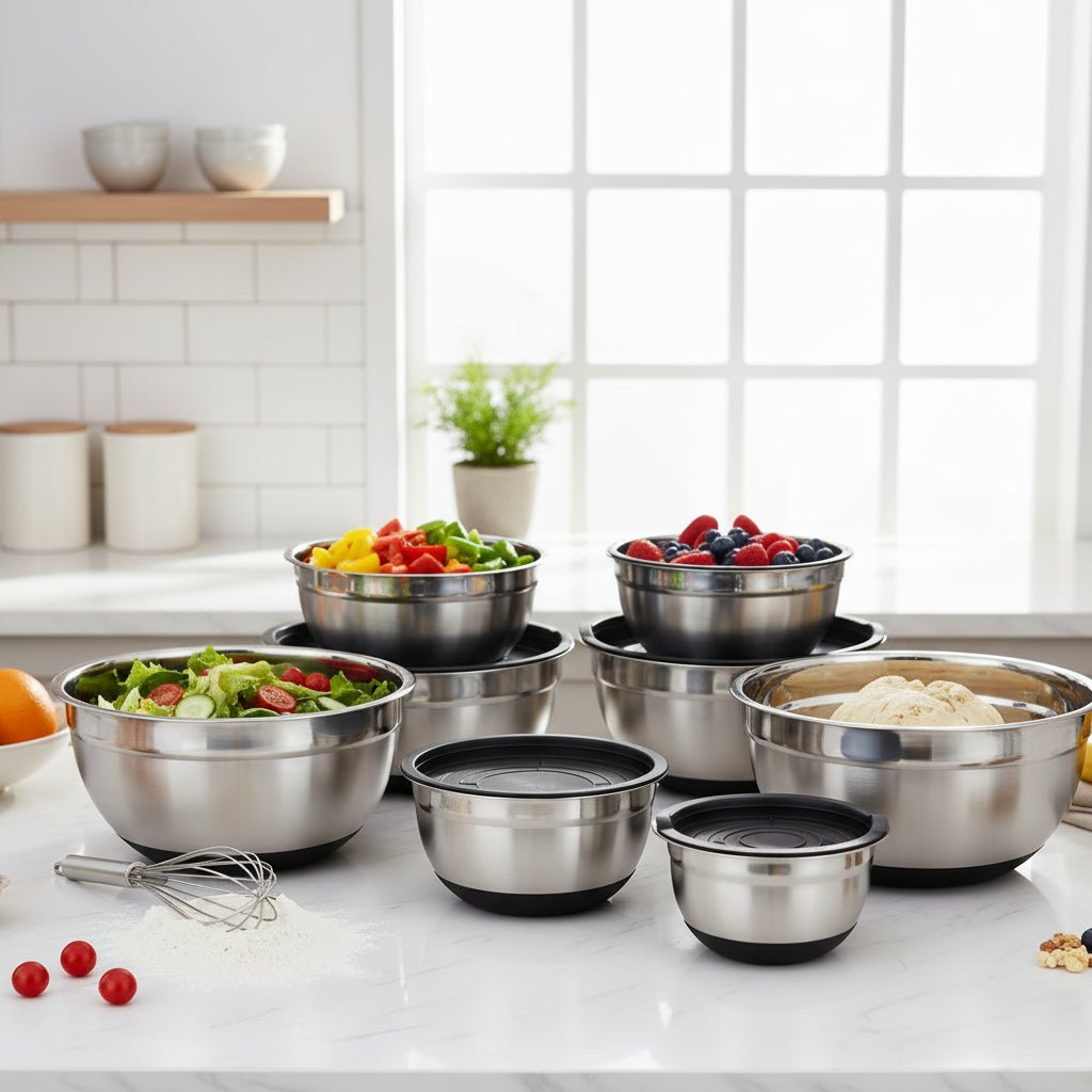 StabilMix Stainless Steel Mixing Bowl With Non Slip Silicone Base