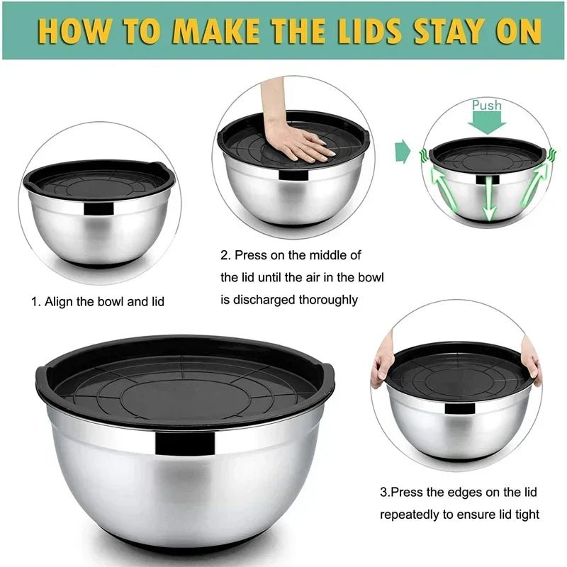 StabilMix Stainless Steel Mixing Bowl With Non Slip Silicone Base