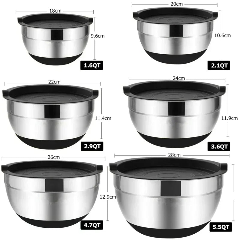 StabilMix Stainless Steel Mixing Bowl With Non Slip Silicone Base