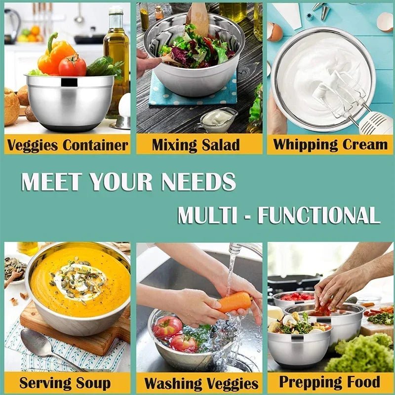 StabilMix Stainless Steel Mixing Bowl With Non Slip Silicone Base