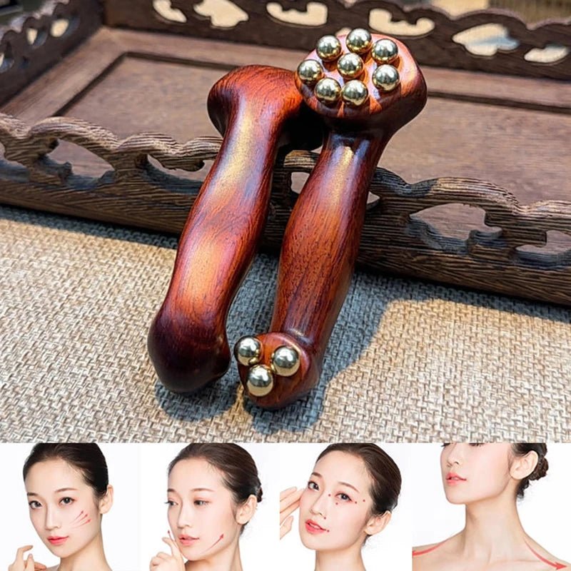 Silk Aura Sandalwood Gua Sha Facial Lifting Massager