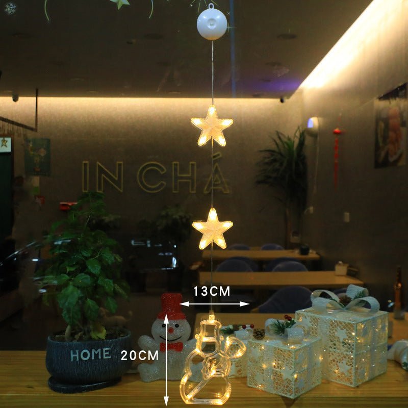 SnowGlow LED vánoční světýlka s přísavkami na sklo a zrcadla
