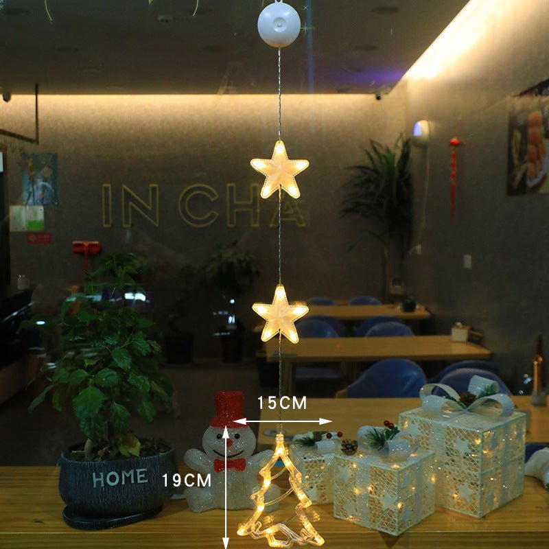 SnowGlow LED vánoční světýlka s přísavkami na sklo a zrcadla
