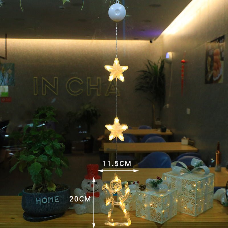 SnowGlow LED vánoční světýlka s přísavkami na sklo a zrcadla