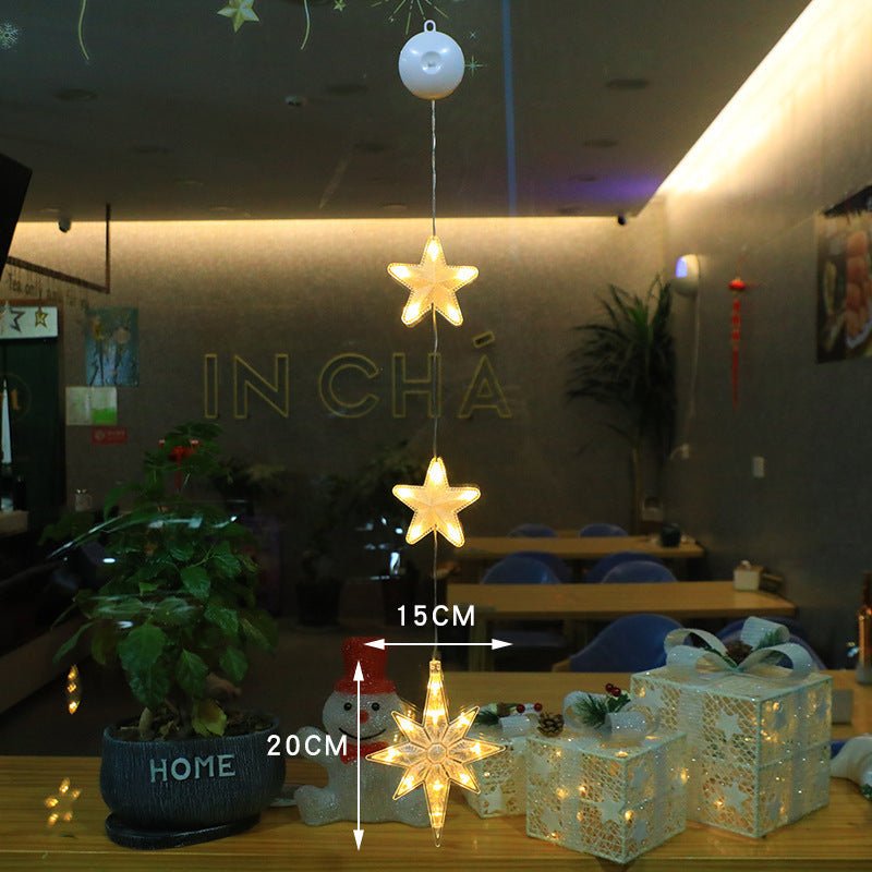 SnowGlow LED vánoční světýlka s přísavkami na sklo a zrcadla