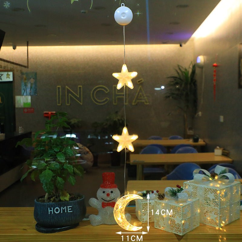SnowGlow LED vánoční světýlka s přísavkami na sklo a zrcadla