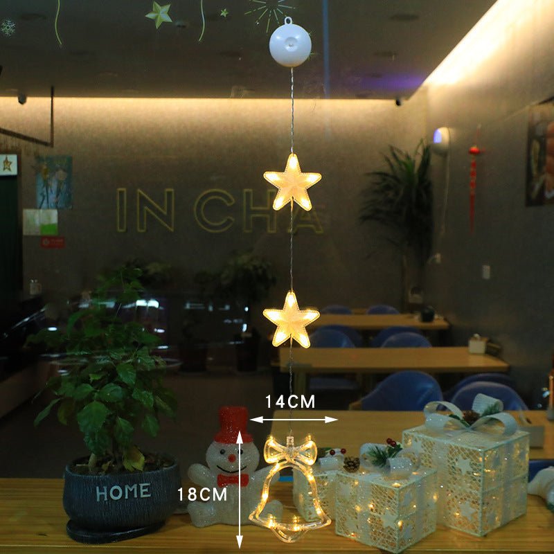 SnowGlow LED vánoční světýlka s přísavkami na sklo a zrcadla