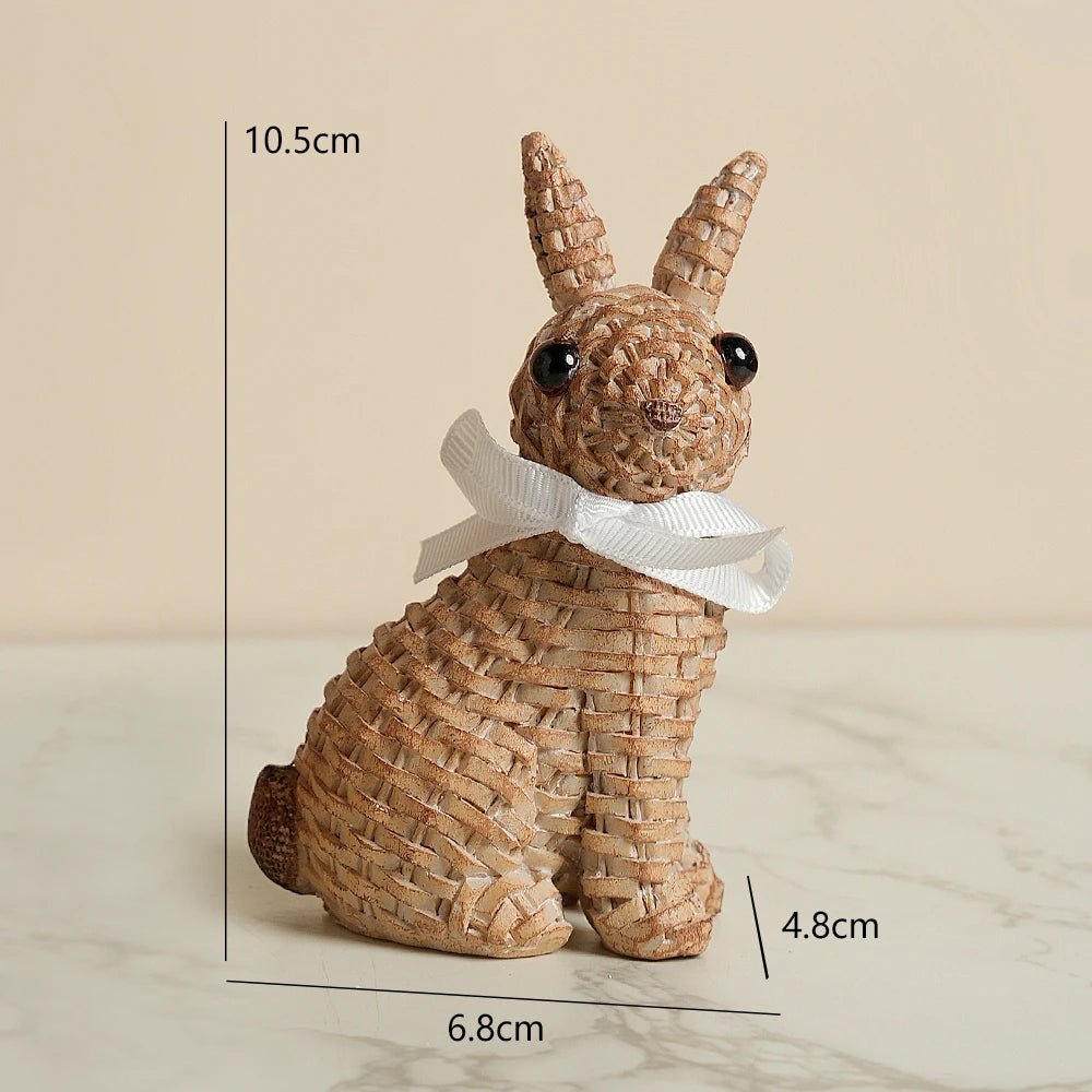 LumaNest Playful Rabbit Figure Made of Synthetic Resin for Garden and Easter Decor