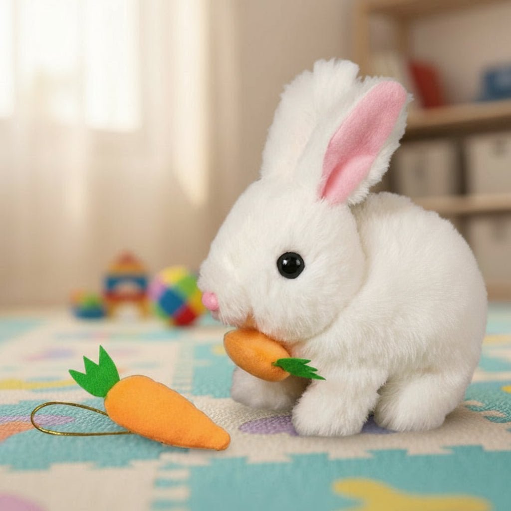 BrightPaw Electric Plush Bunny That Walks, Wiggles and Wag Its Tail