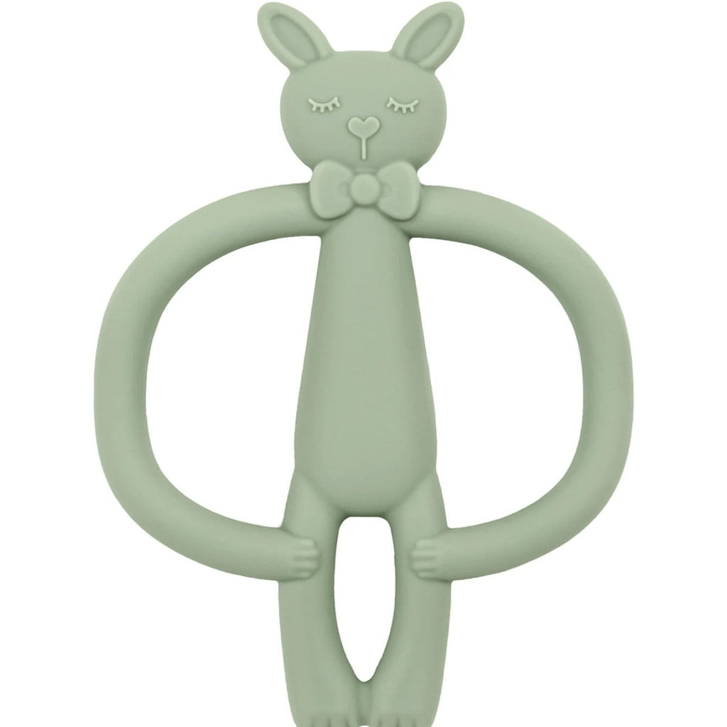 Anello da Dentizione in Silicone Morbido BunnyBloom con Motivo Coniglio Cartoon per Mani Piccole