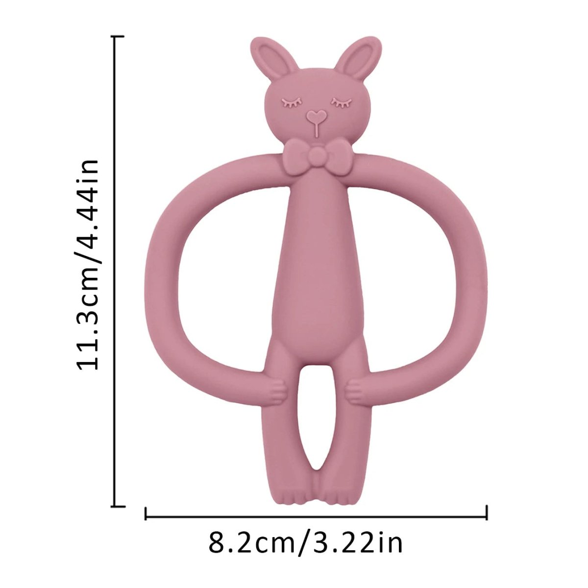 Anello da Dentizione in Silicone Morbido BunnyBloom con Motivo Coniglio Cartoon per Mani Piccole