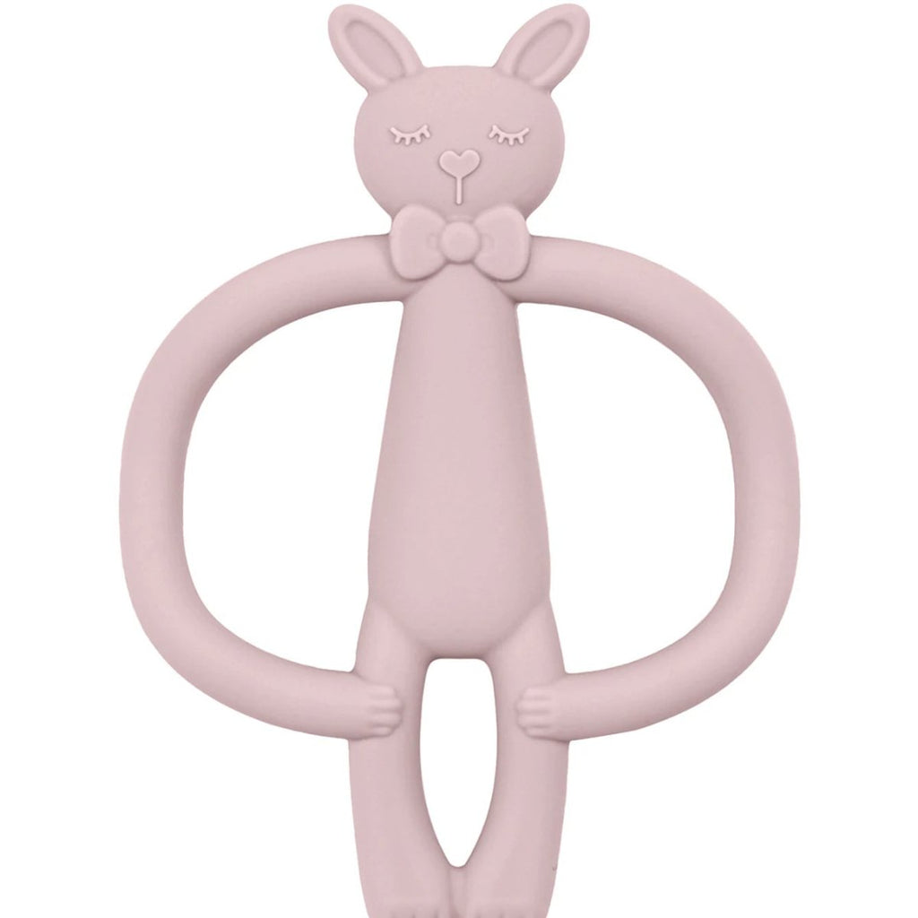 Anello da Dentizione in Silicone Morbido BunnyBloom con Motivo Coniglio Cartoon per Mani Piccole