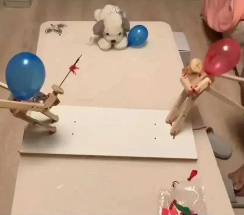 Bamboo Battle Play Set With Cannons And Balloons For Party Battles