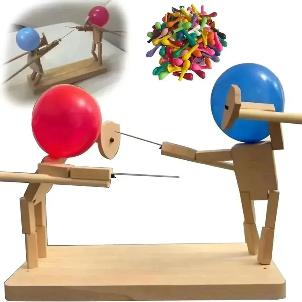 Bamboo Battle Play Set With Cannons And Balloons For Party Battles