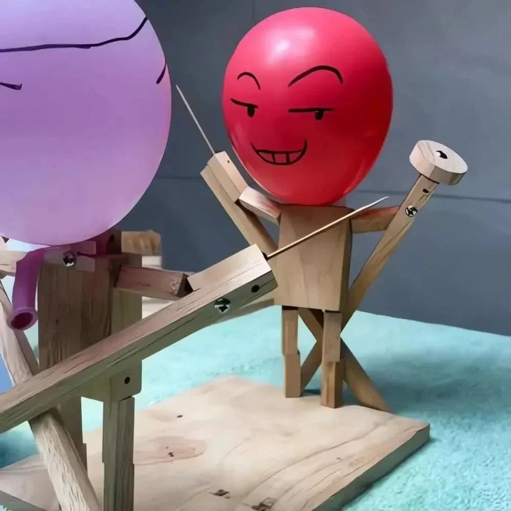 Bamboo Battle Play Set With Cannons And Balloons For Party Battles