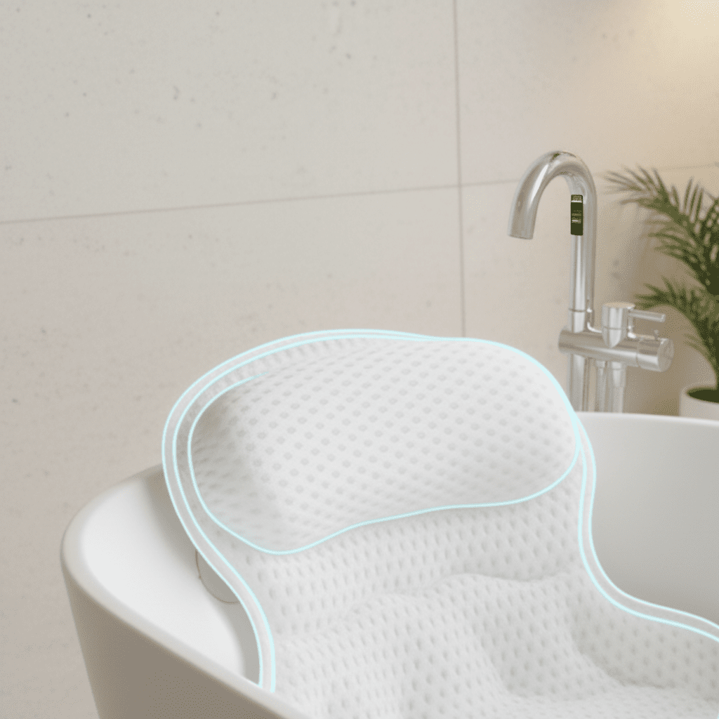 CalmWave Ergonomický 4D koupelnový polštář s oporou krku a zad