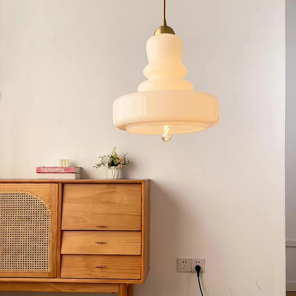 Vibrant Bauhaus Hrušková Závěsná Lampa od AuroraLume Studia